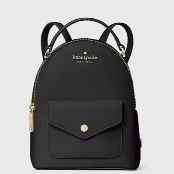 Kate Spade Schuyler Mini Backpack Black Saffiano PVC - Picture 3 of 5